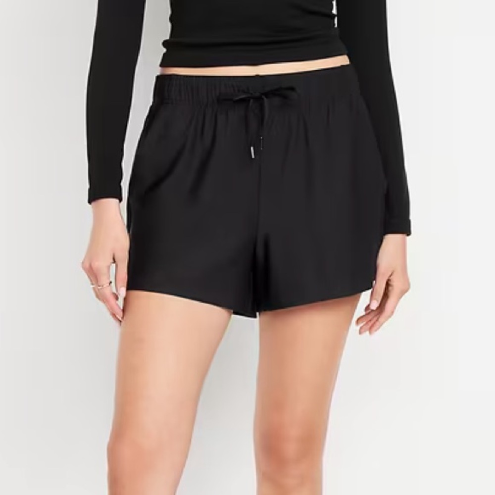 Old Navy High Waisted Black Powersoft Shorts
